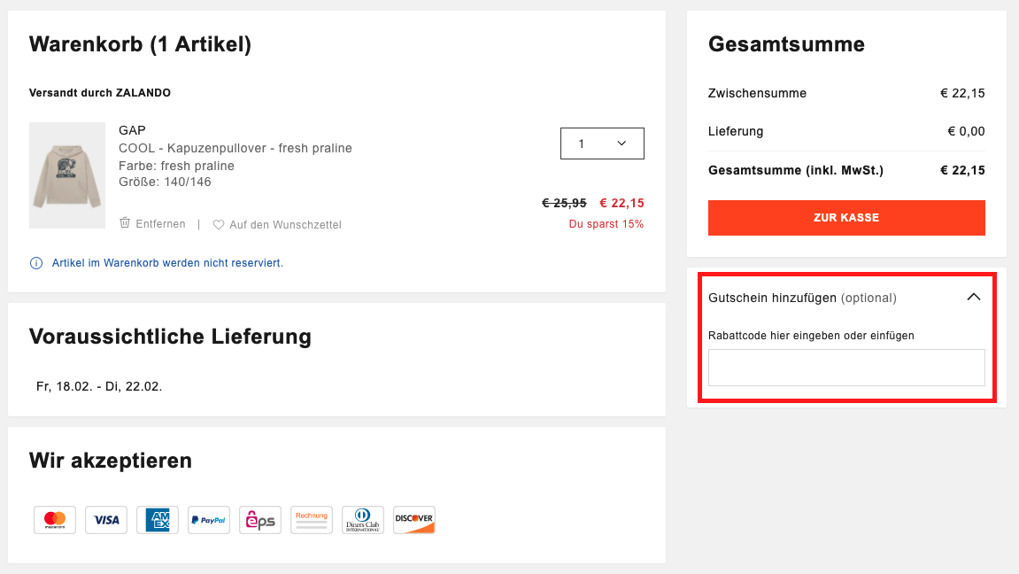 Zalando Rabattcode