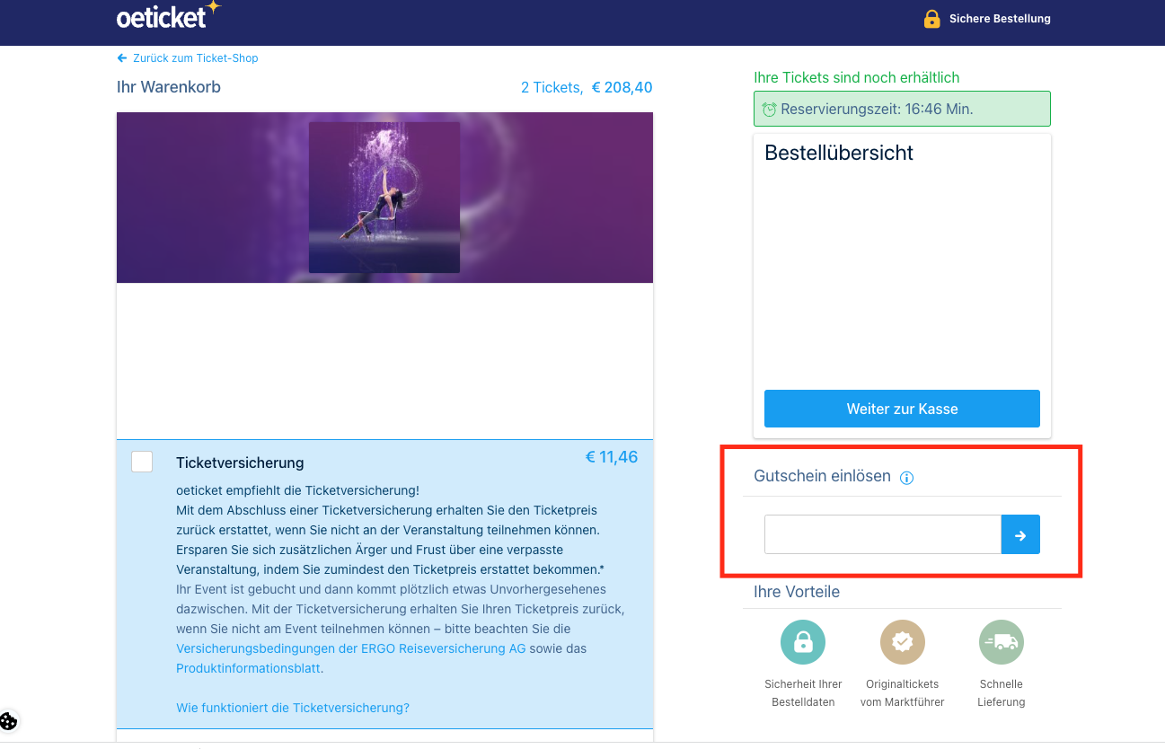 Oeticket Rabattcode