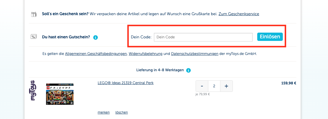 myToys Rabattcode