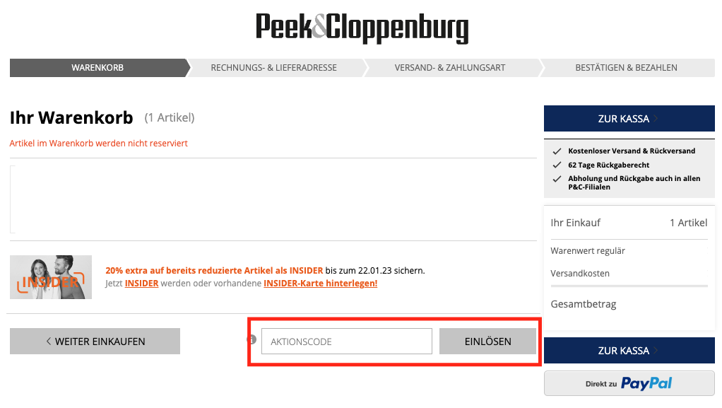 Peek & Cloppenburg Rabattcode