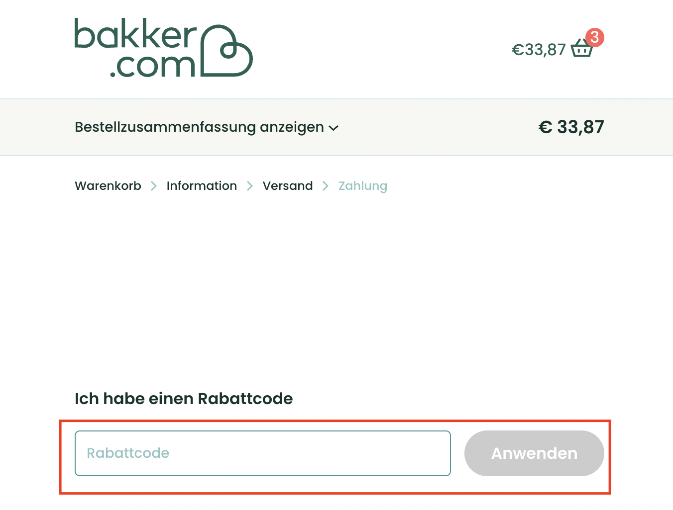 Bakker Rabattcode