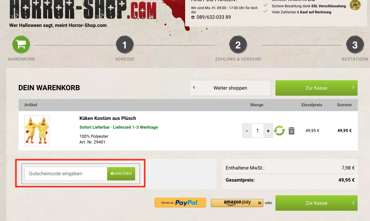 Horror Shop Rabattcode