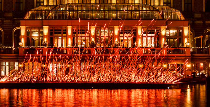Lichtkunst im Amstel Hotel