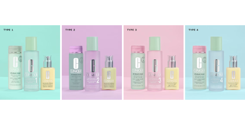 Clinique 3-Schritte-System Hauttyp 1, 2, 3 und 4